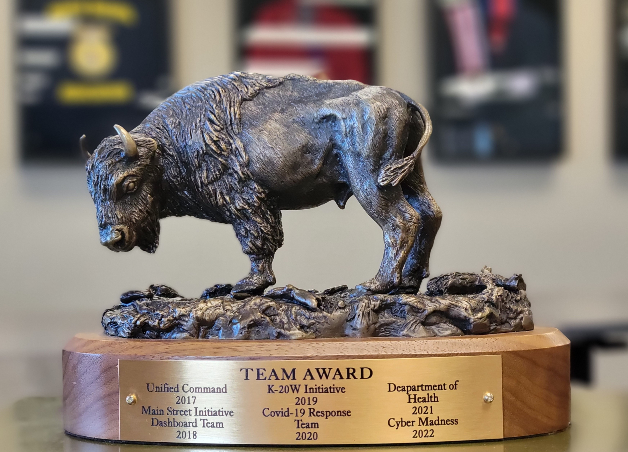 Roaming Bison Award Trophy