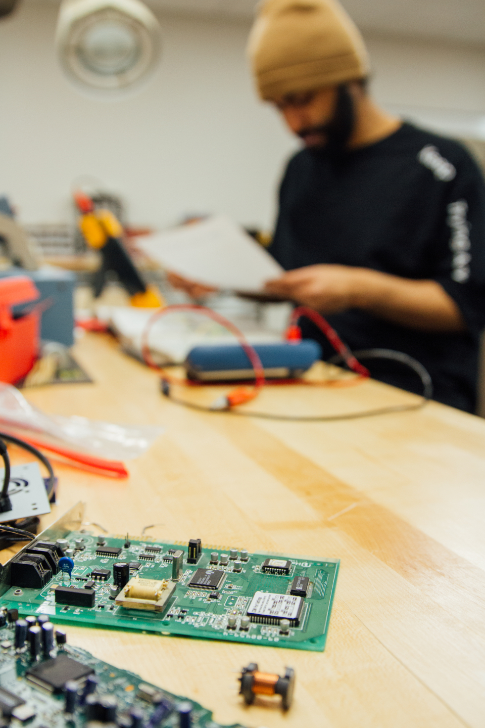 Apprenticeship Image Person Working on Electronics